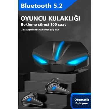 Krizantem Kulak Içi Oyuncu Kulaklığı Bluetooth Mikrofonlu Tüm Telefonlara Uyumlu Işıklı Gaming