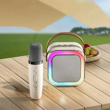 Arell Teknoloji Kablosuz Mikrofonlu Rgb Karaoke Bluetooth