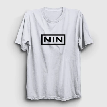 memeru　NINE INCH NAILS T Presmono Beyaz Logo Rock Nin Nine Inch Nails T-Shirt Fiyatı