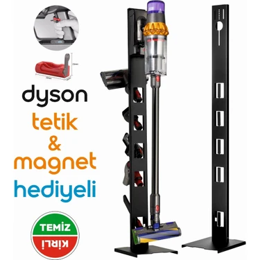 Dyson Uyumlu Antrasit Gri Renk Dikey Süpürge Standı V15-V12-V11-V10-V8 Bütün Dyson Modelleriyle