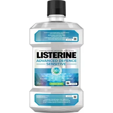 Listerine Ağız Bakım Suyu 500 ml Hassasiyet Koruması Ferah Nane Aromalı Plak ve Tartar