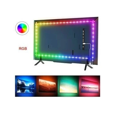 Cata CT-4566 Rgb Tv Televziyon Arkası LED Şerit Set 3 Metre Aydınlatma Işık Kumandalı USB