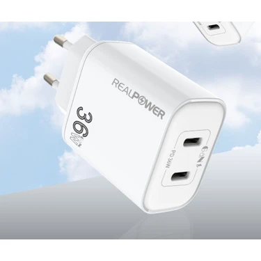 Realpower 36W Gan Hızlı Şarj Adaptörü