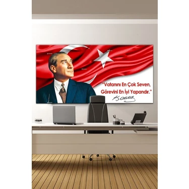 Tosbart Atatürk Makam Panosu Tablosu Kanvas