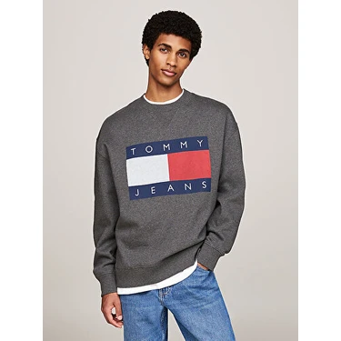 Tommy Hilfiger Tjm Rlx Melange Flag Crew