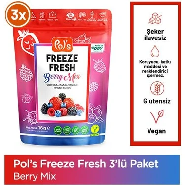 Pol's Freeze Fresh Berry Mix 16 g x 3