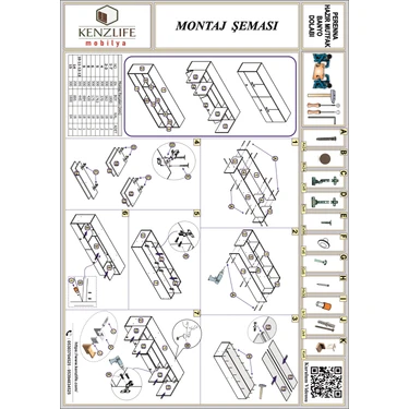 Kenzlife hazır mutfak perenna cvz 060*180*22 mutfak banyo Fiyatı