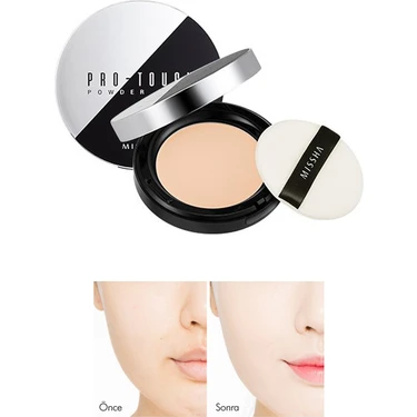 MISSHA Kompakt Pudra Pro-Touch Powder Pact SPF25/PA++ No.21 Pürüzsüz Görünüm Sağlayan