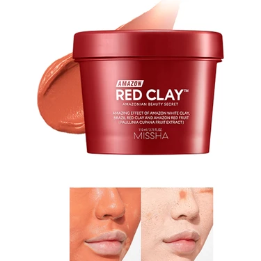 MISSHA Yağlı ve Gözenekli Ciltler Için Kil Maskesi Red Clay Pore