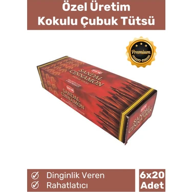 Özel Üretim Dinginlik Veren Meditasyon Çakra Enerji Rahatlatıcı Kokulu Çubuk Tütsü 6 x 20