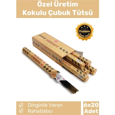 Özel Üretim Dinginlik Veren Meditasyon Çakra Enerji Rahatlatıcı Kokulu Çubuk Tütsü 6 x 20