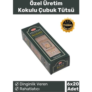 Özel Üretim Dinginlik Veren Meditasyon Çakra Enerji Rahatlatıcı Kokulu Çubuk Tütsü 6 x 20