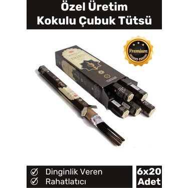 Özel Üretim Dinginlik Veren Meditasyon Çakra Enerji Rahatlatıcı Kokulu Çubuk Tütsü 6 x 20