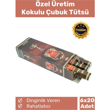 Özel Üretim Dinginlik Veren Meditasyon Çakra Enerji Rahatlatıcı Kokulu Çubuk Tütsü 6 x 20