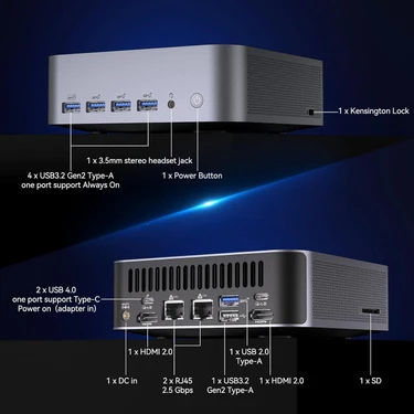 【ZUMI】GEEKOM GT1 mega Core U9-185h GEEKOM GT1 Mega Ultra 9 185H 32+2TB Mini bilgisayar : Amazon.com