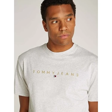 Tommy Hilfiger Tjm Reg Gold Lınear Logo Tee