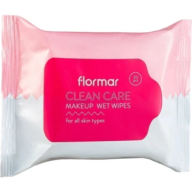 Flormar-Nemlendirici Etkili Clean Care Wet Wipes 30'lu Makyaj Temizleyici Islak Mendil (000)