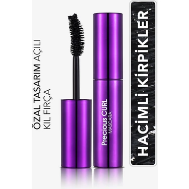 Flormar Precious Curl Kıvırıcı ve Dolgunlaştırıcı Oval Fırçalı Maskara (LF71 Siyah) Hacim Verici