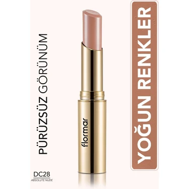 Deluxe Cashmere Yoğun Renk Veren Nemlendirici Likit Parlak Ruj (DC28 Absolute Nude)