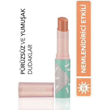 Flormar-Tatlı Aromalı ve Besleyici Lip Balm Renkli Dudak Balmı (004 Hindistan C.)