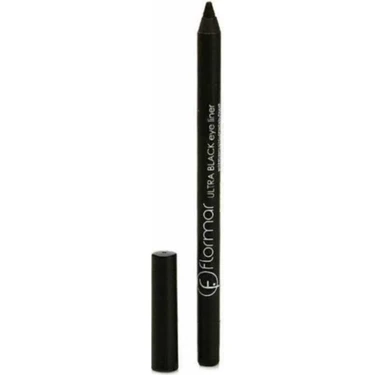 Flormar Ultra Siyah Eyeliner Yumuşak Dokulu Jojoba Yağı ve E Vitaminli Suya Dayanıklı Uzun