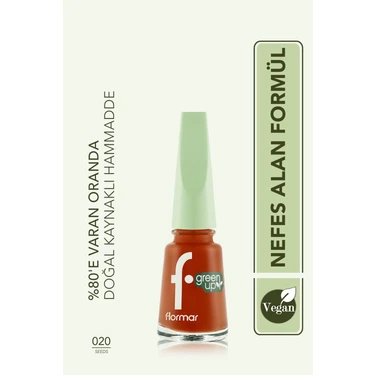 Flormar Green Up Yüksek Pigmentli & Parlak Bitişli Nefes Alabilen Vegan