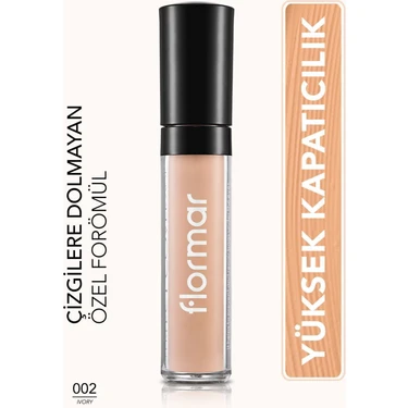 Flormar- ve Koyu Halka Bakım Yapan Perfect Coverage Likit Kapatıcı (002 Açık Soğuk Alt Ton)