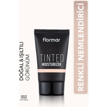 Tinted Moisturizer Canlı Görünüm Veren Likit Renkli Nemlendirici (002 Soft Beige)