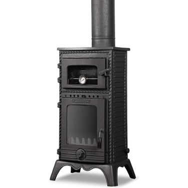 Flame Stove FS-053 Majör Tek Camlı Kuzineli Döküm