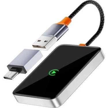 Deanb 2in1 USB Type-C Giriş'li Wireless Kablosuz Apple iPhone Carplay Bluetooth Araç Kiti