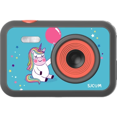 SJCAM FunCam Çocuk Kamerası FullHD 1080p 12MP 2.0” Ekran 650mAh Fotoğraf Makinesi Unicorn Desenli