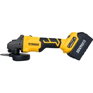 RTRMAX Akülü Avuç Taşlama Kömürsüz 115MM 8.500RPM 2x4 Ah Akü Rtrmax S-Lıon