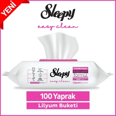 Sleepy Easy Clean Lilyum Buketi Yüzey Temizlik Havlusu 100