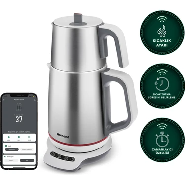 Homend Royaltea Smart 1790H Inox Konuşan Çay Makinesi