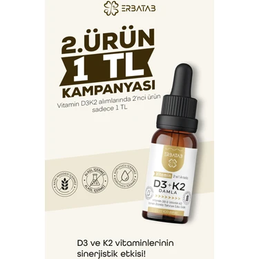 Erbatab Vitamin D3 K2 2'si 1 Arada