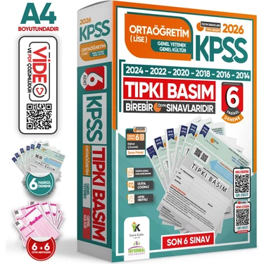 İnformal Yayınları 2026 KPSS Ortaöğretim Lise ÖSYM Çıkmış Soru Tıpkı Basım 6'lı Deneme