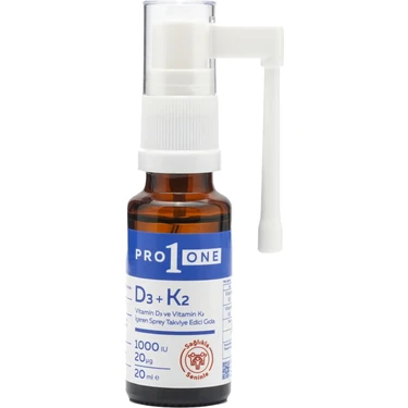 Pro One PRO1ONE D3 K2 Vitamin D3 ve Vitamin K2 Içeren Sprey Takviye Edici