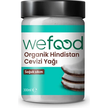 Wefood Organik Hindistan Cevizi Yağı 300 ml (Soğuk Sıkım)