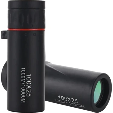 UmoTech 100X25 Tek Gözlü Dürbün 100 Kat Büyütme 25 mm Objektif Çapı Su Geçirmez ve Anti Reflection