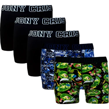 Jony Cris Erkek Boxer 5’li Set Pamuklu Erkek Kilot