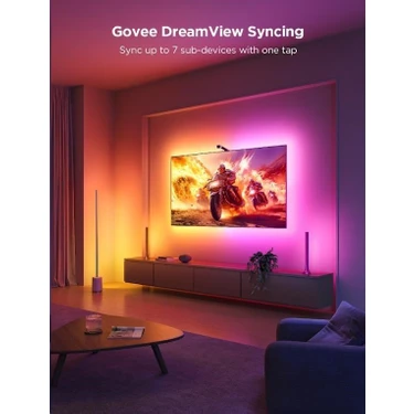 Govee Envisual Led 3 Lite TV Arkası Led Şerit Ambiyans Aydınlatma Tv Renk Senkronizasyonu 40-50 inc