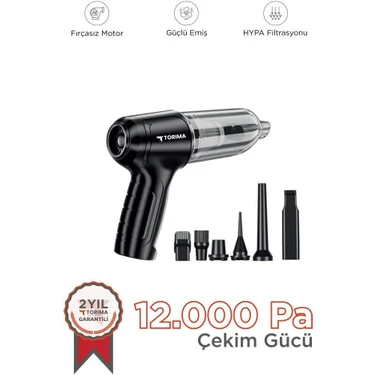 Torima Mini Şarjlı Araç Süpürgesi Çok Fonksiyonlu Üflemeli El Süpürgesi LT107C
