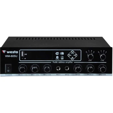 Westa WM-605U - 2 Bölgeli 100W/100V Mixer