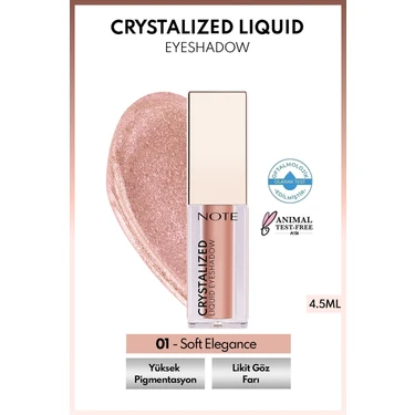 Crystalized Liquid Eyeshadow Likit Metalik Göz Farı - 01 Soft