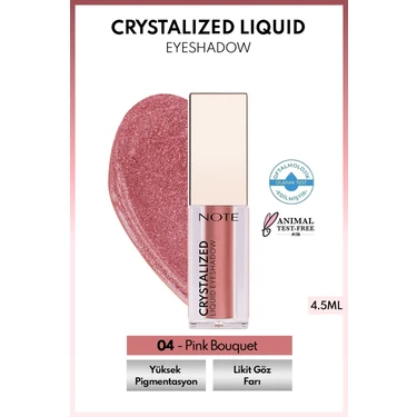 Crystalized Liquid Eyeshadow Likit Metalik Göz Farı - 04 Pink