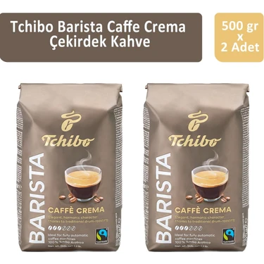 Tchibo Barista Caffe Crema 500 gr x 2 Adet Yumuşak Lezzetli Çekirdek Kahve Türkiye