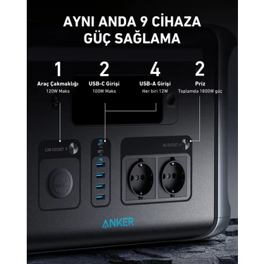 Anker SOLIX F1500 PowerHouse 1536 Wh - 1800 W Taşınabilir Fiyatı