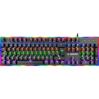 Rampage Bygame-K1 Rgb LED Frame Rainbow Mekanik Red Switch Oyuncu