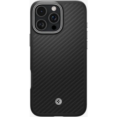 Spigen iPhone 16 Pro Kılıf Enzo Aramid Black Silver -