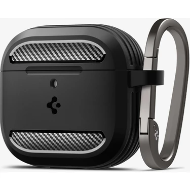 Spigen Airpods (4. Nesil) Kılıf Rugged Armor Matte Black -